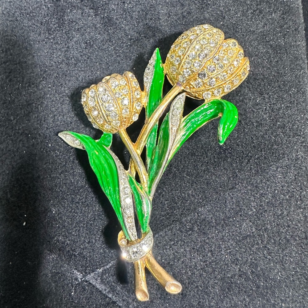 🚨RARE🔥: 1930’s CORO Adolf Katz Double Tulip Collectors Brooch